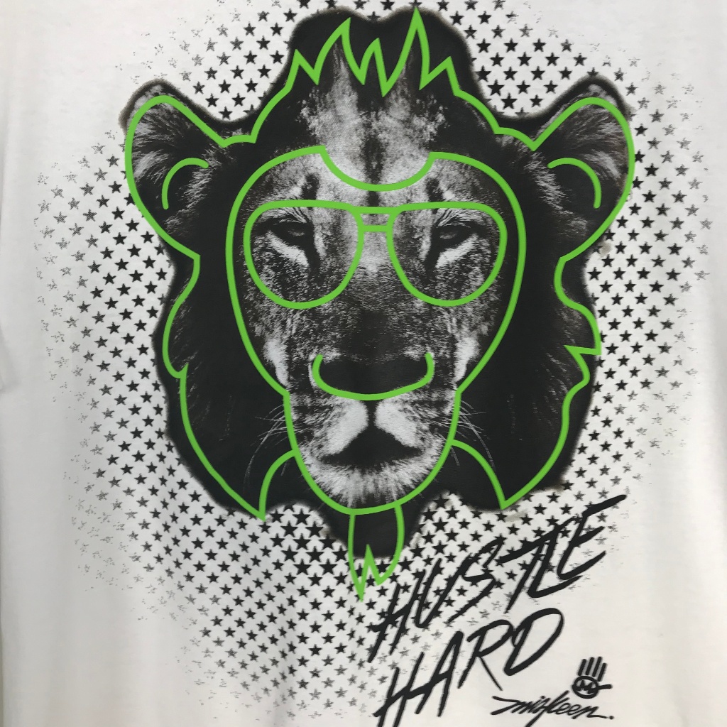 Mizkeen Hustle Hard Lion Graphic Tee